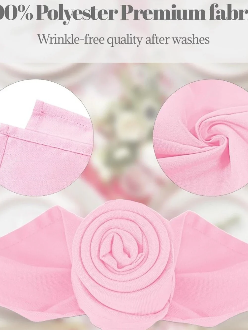 Pink Gingham Placemat - Checkered Table Accent/ Plus Pale Pink Napkins/ SET